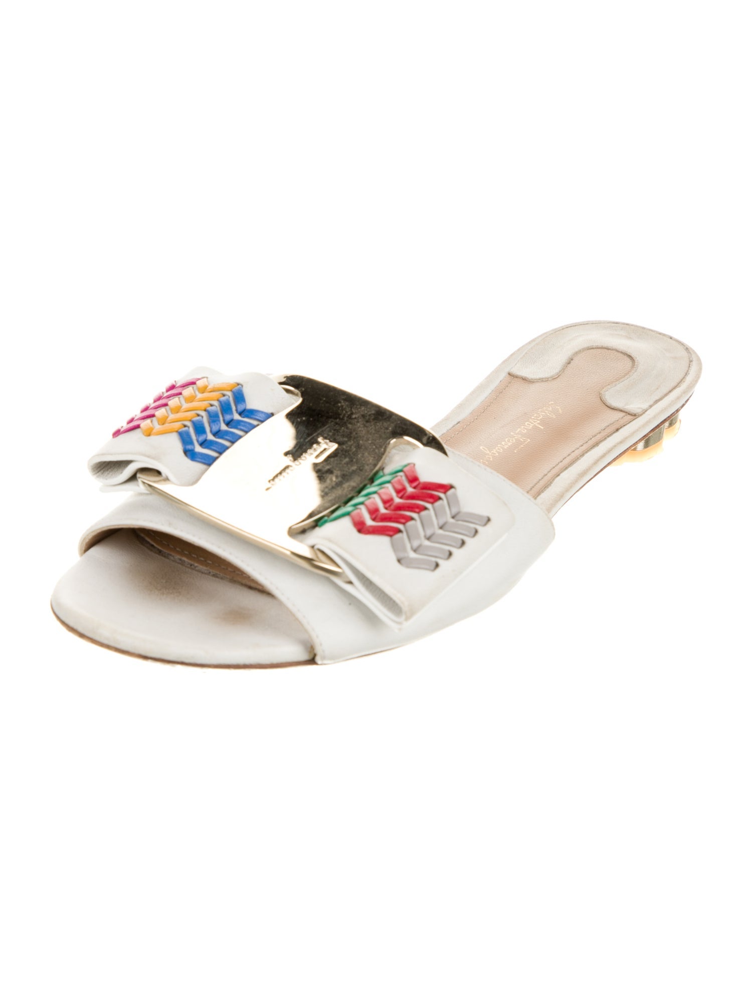 Salvatore Ferragamo Leather Slides