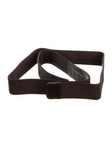 Salvatore Ferragamo Belts Skinny Leather Trim Embellishment Waist Belt S