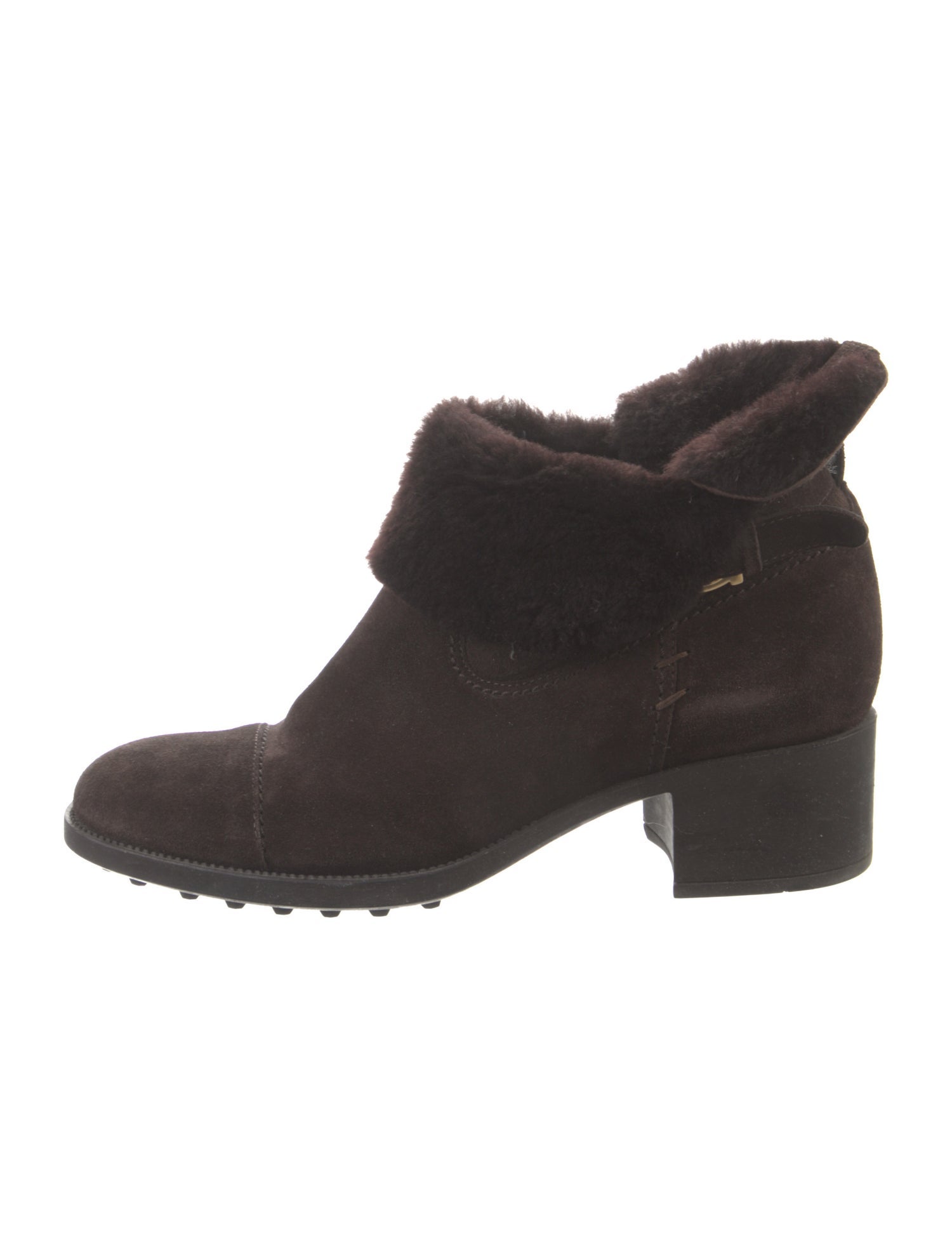 Salvatore Ferragamo Suede Fur Trim Boots