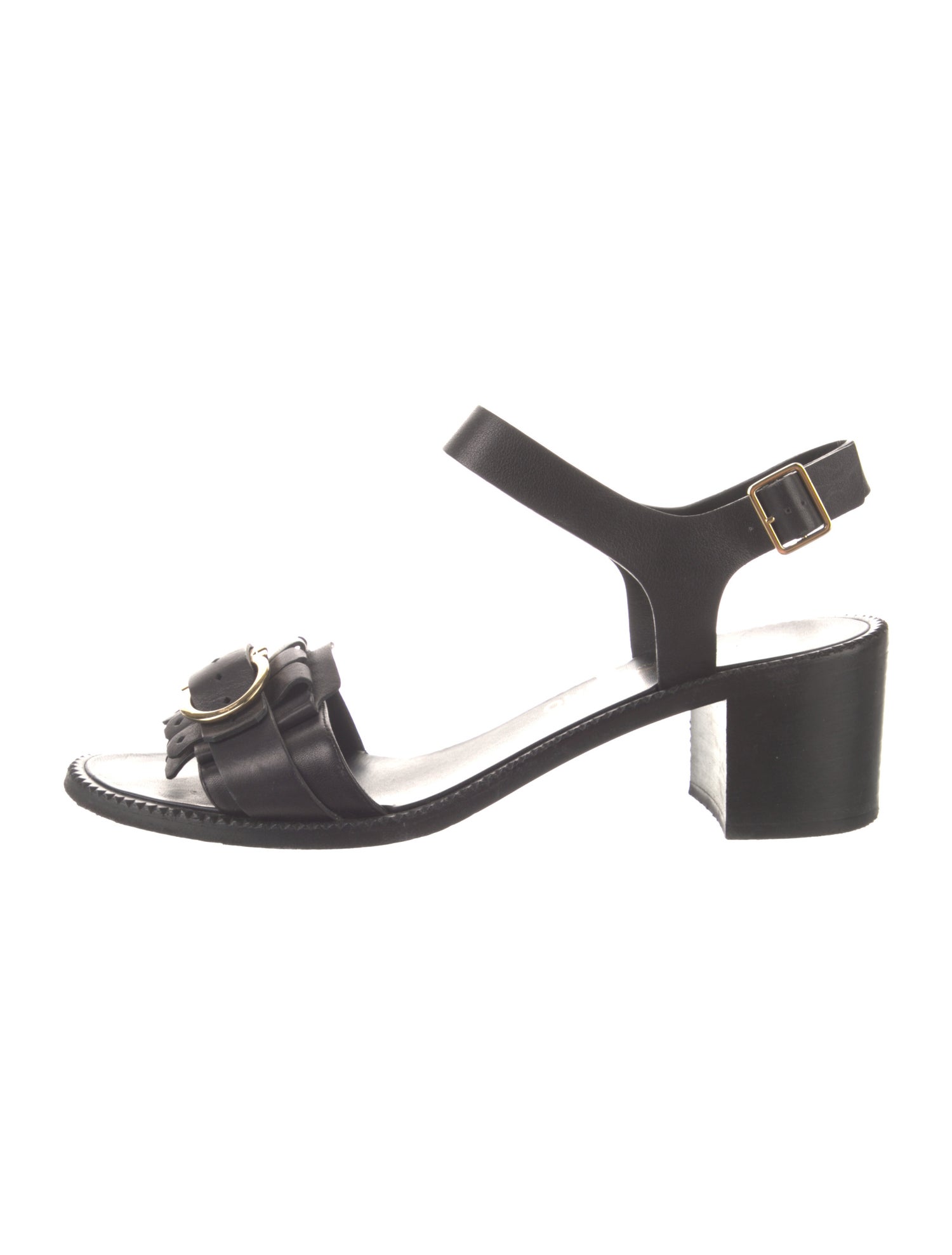 Salvatore Ferragamo Gancini Logo Leather Slingback Sandals