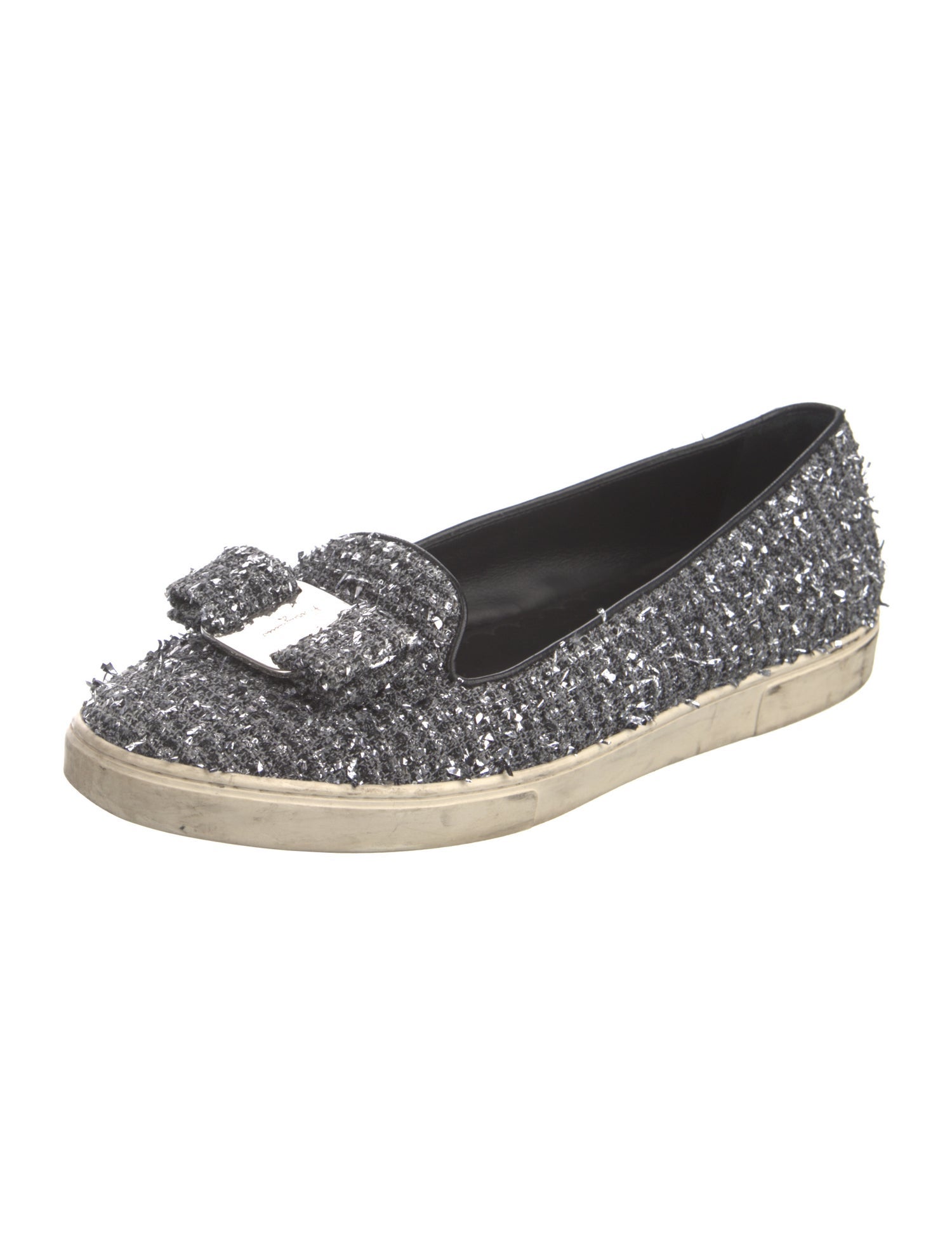 Salvatore Ferragamo Vara Bow Accent Printed Loafers