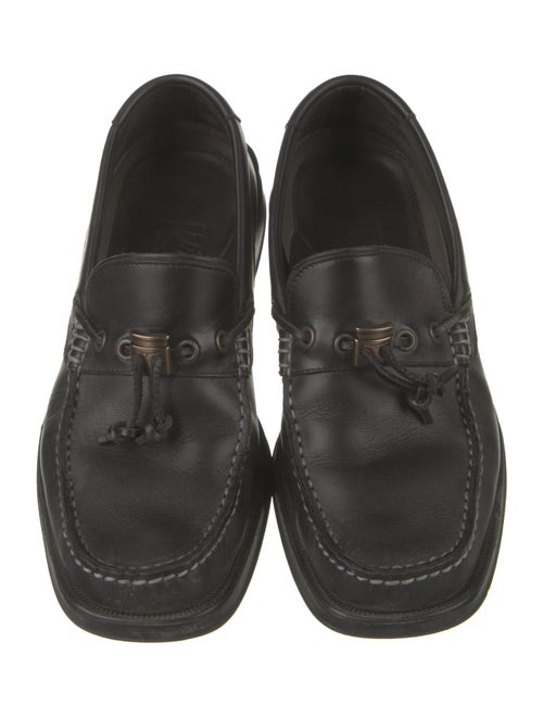 Salvatore Ferragamo Leather Lasercut Accents Monk Straps