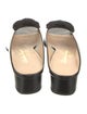 Salvatore Ferragamo Patent Leather Bow Accents Slides