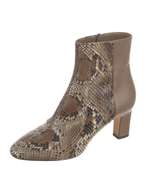 Salvatore Ferragamo Leather Animal Print Boots