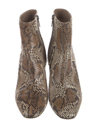 Salvatore Ferragamo Leather Animal Print Boots