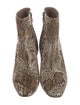 Salvatore Ferragamo Leather Animal Print Boots