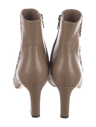 Salvatore Ferragamo Leather Animal Print Boots