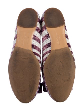 Salvatore Ferragamo Vara Bow Accent Sequins Ballet Flats