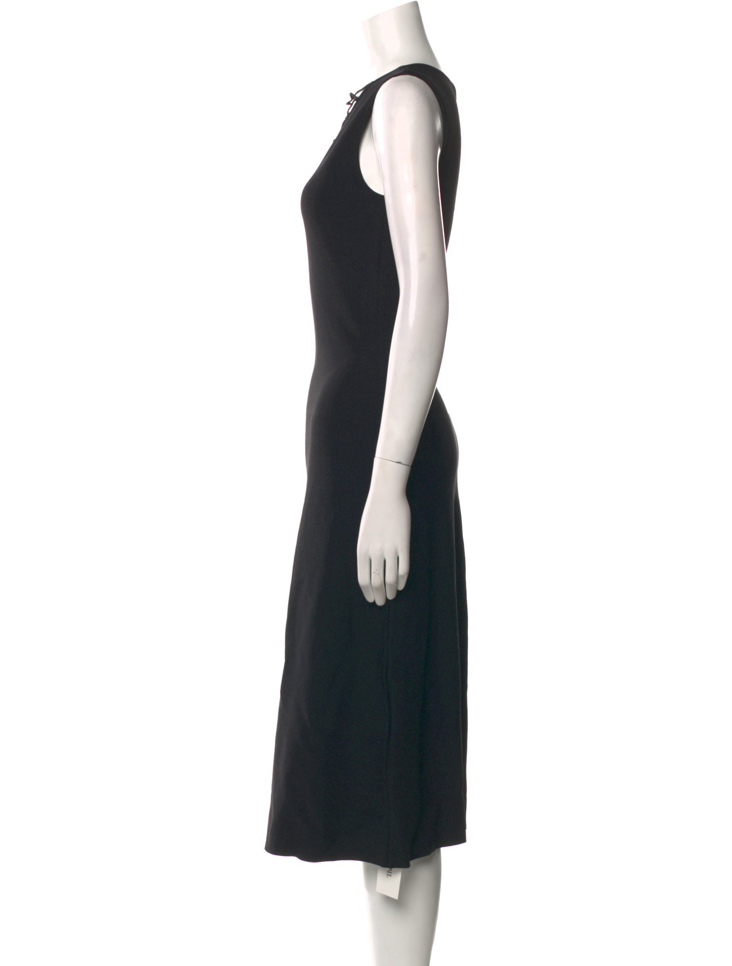 Salvatore Ferragamo V-Neck Midi Length Dress