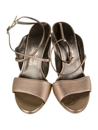 Salvatore Ferragamo Leather Printed Sandals