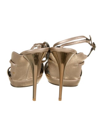 Salvatore Ferragamo Leather Printed Sandals