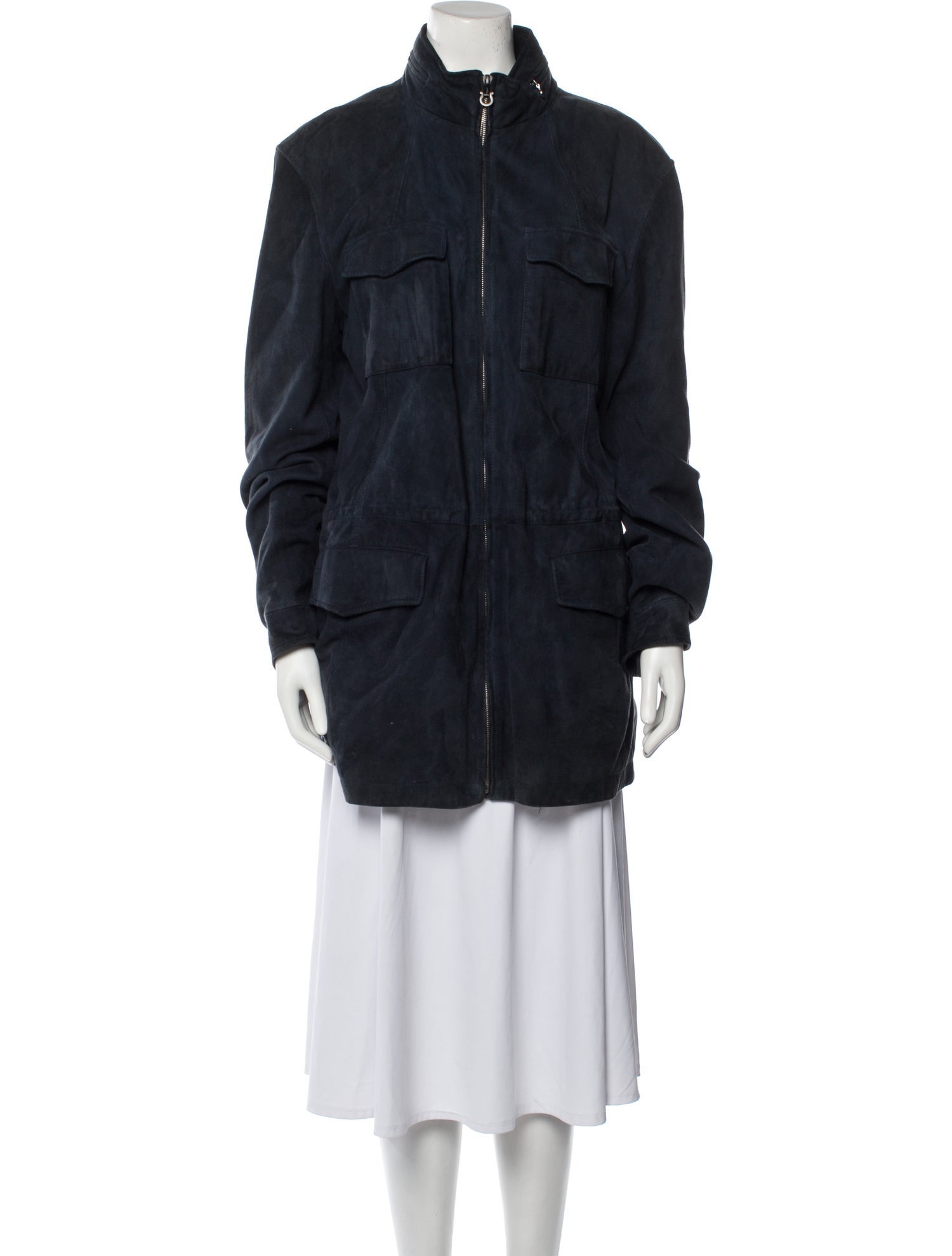Salvatore Ferragamo Leather Utility Jacket