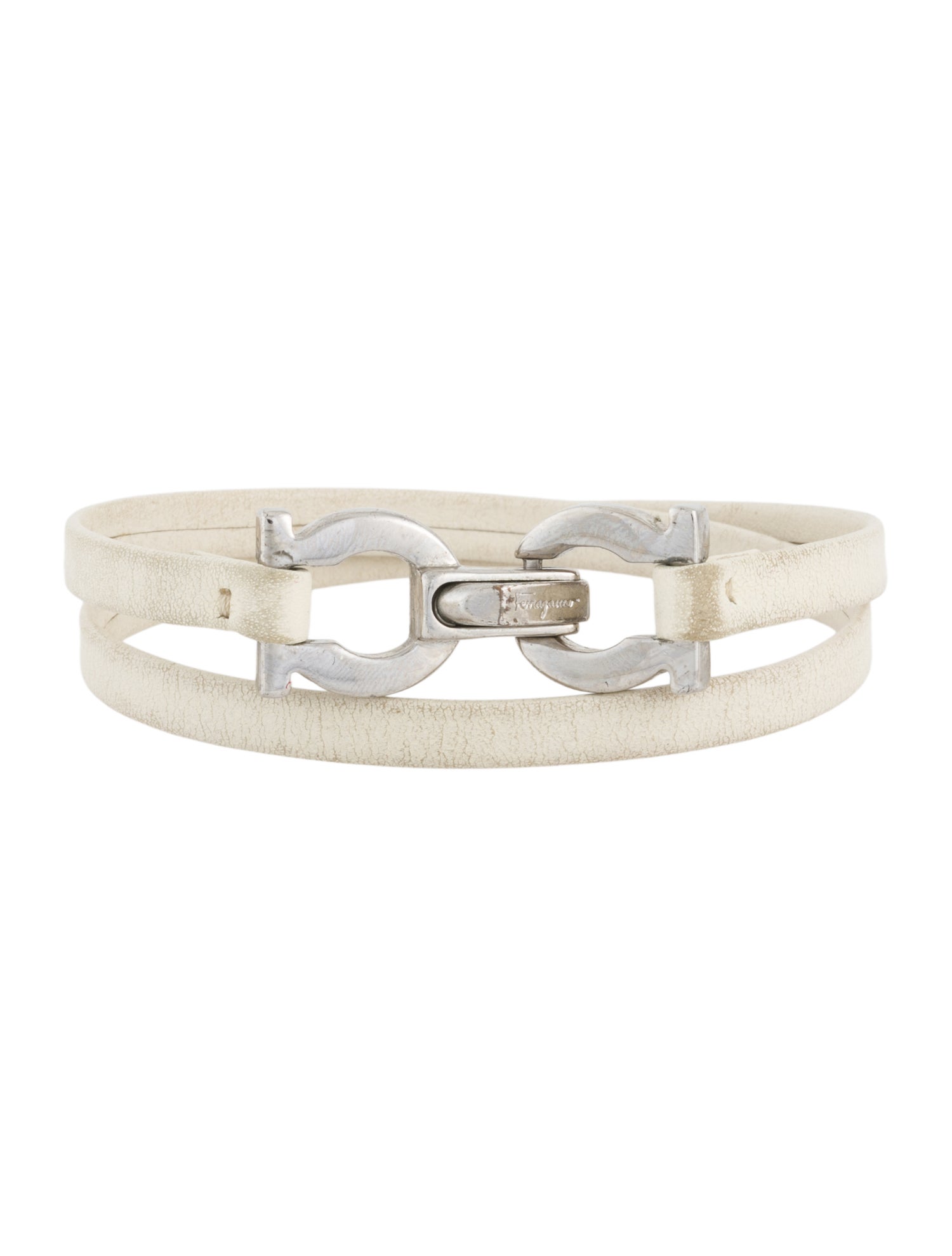FERRAGAMO Double Gancini Leather Bracelet | Saks Fifth Avenue