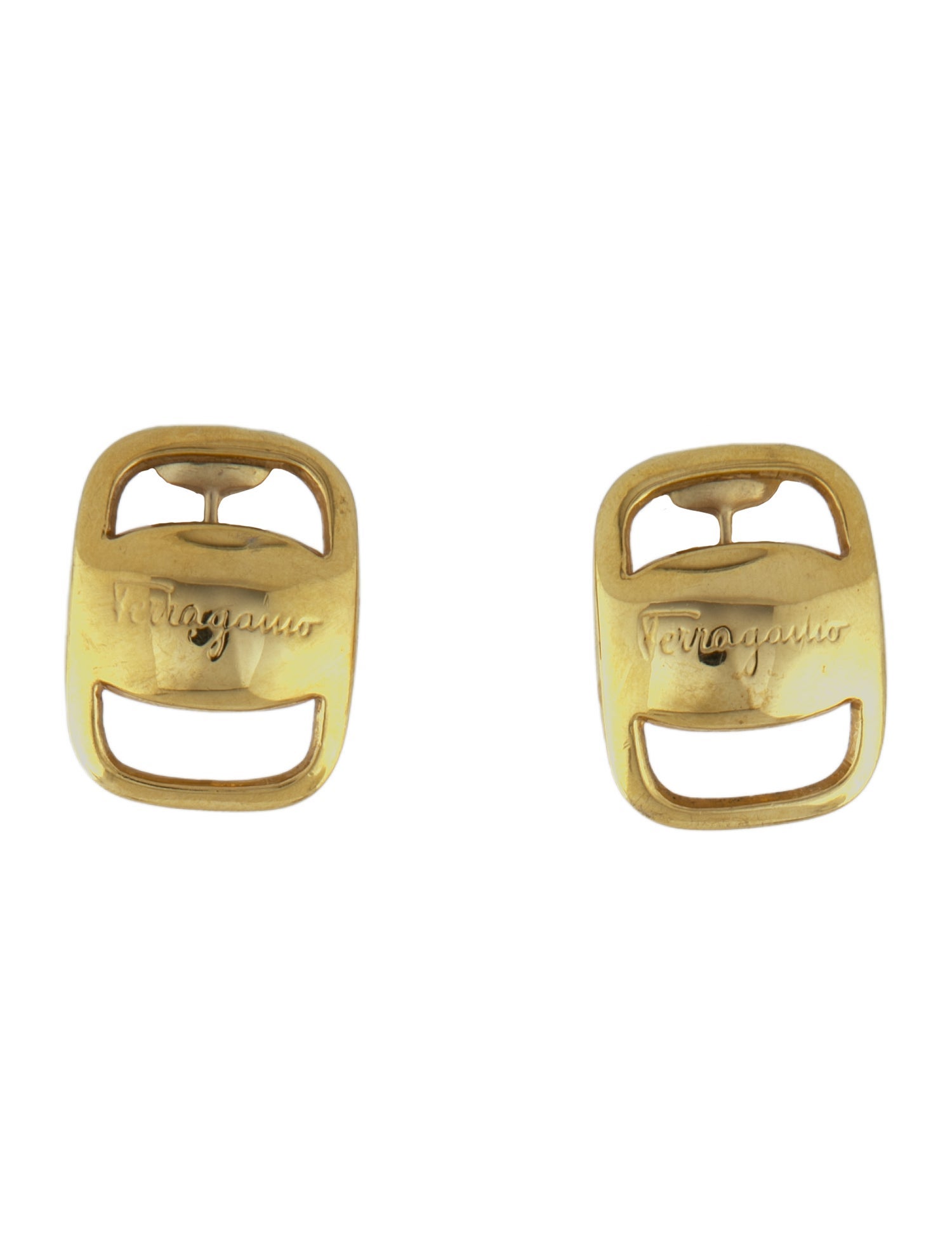 Salvatore Ferragamo Vintage Vara Clip-On Earrings