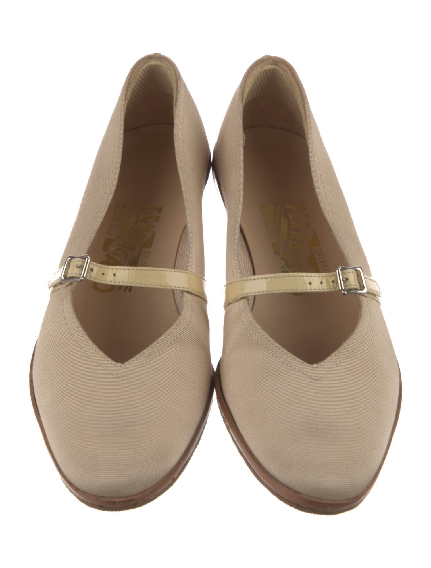 Salvatore Ferragamo Leather Mary Jane Flats