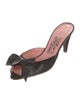 Salvatore Ferragamo Leather Bow Accents Slides