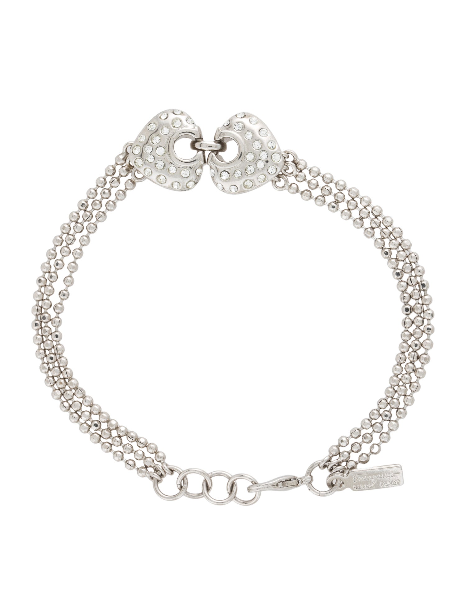 Salvatore Ferragamo Crystal Link Bracelet
