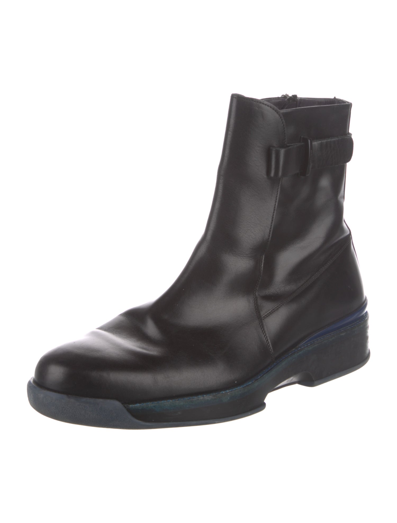 Salvatore Ferragamo Gancio Logo Leather Boots