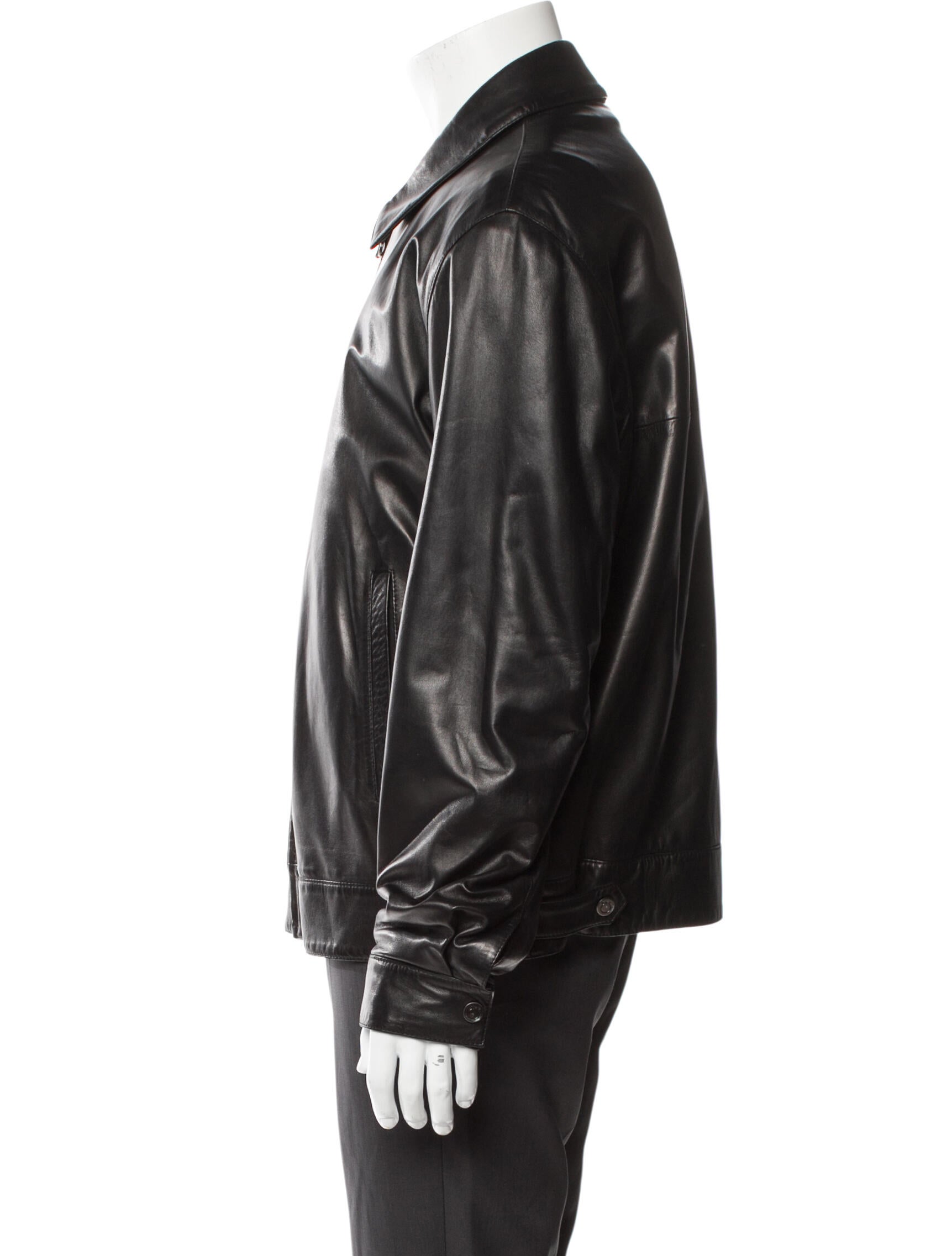 Salvatore Ferragamo Leather Trucker Jacket