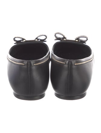 Salvatore Ferragamo Vara Bow Accent Leather Flats