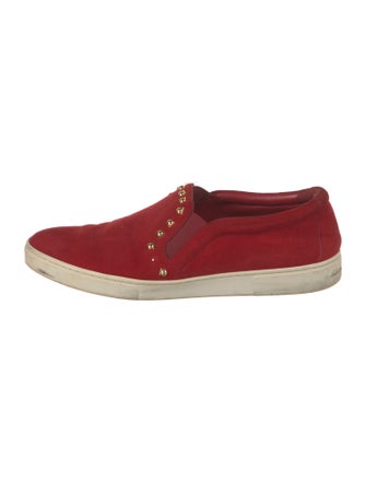 Salvatore Ferragamo Suede Studded Accents Oxfords