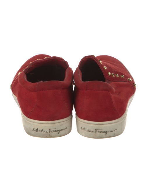 Salvatore Ferragamo Suede Studded Accents Oxfords