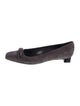 Salvatore Ferragamo Vara Bow Accent Suede Ballet Flats