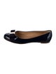 Salvatore Ferragamo Vara Bow Accent Patent Leather Ballet Flats