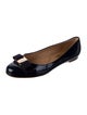 Salvatore Ferragamo Vara Bow Accent Patent Leather Ballet Flats
