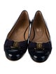 Salvatore Ferragamo Vara Bow Accent Patent Leather Ballet Flats