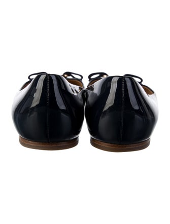 Salvatore Ferragamo Vara Bow Accent Patent Leather Ballet Flats