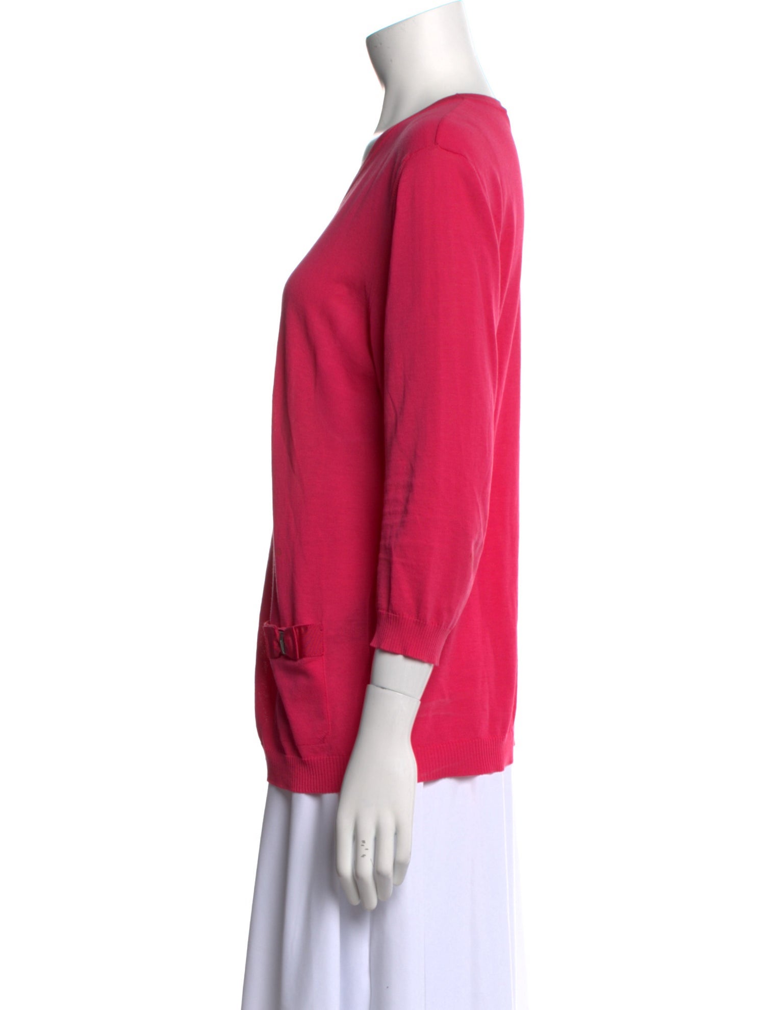 Salvatore Ferragamo Scoop Neck Three-Quarter Sleeve T-Shirt