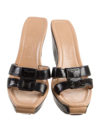Salvatore Ferragamo Patent Leather Slides