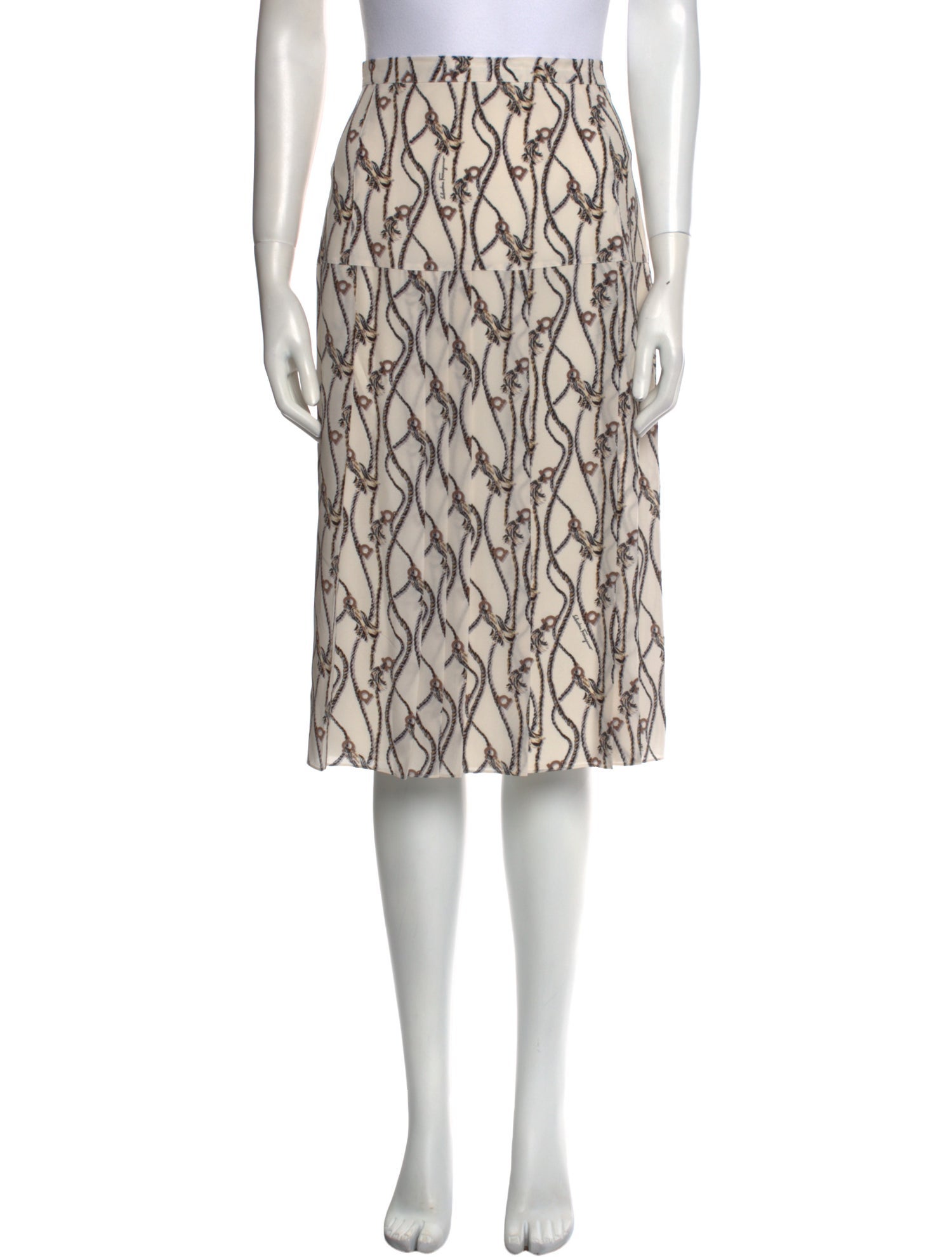 Salvatore Ferragamo Silk Knee-Length Skirt