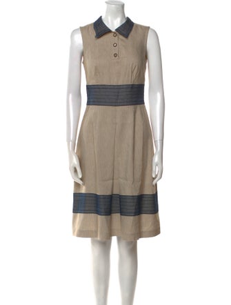 Salvatore Ferragamo Linen Knee-Length Dress