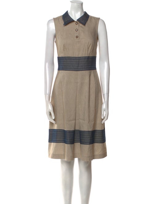 Salvatore Ferragamo Linen Knee-Length Dress