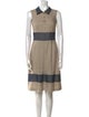 Salvatore Ferragamo Linen Knee-Length Dress