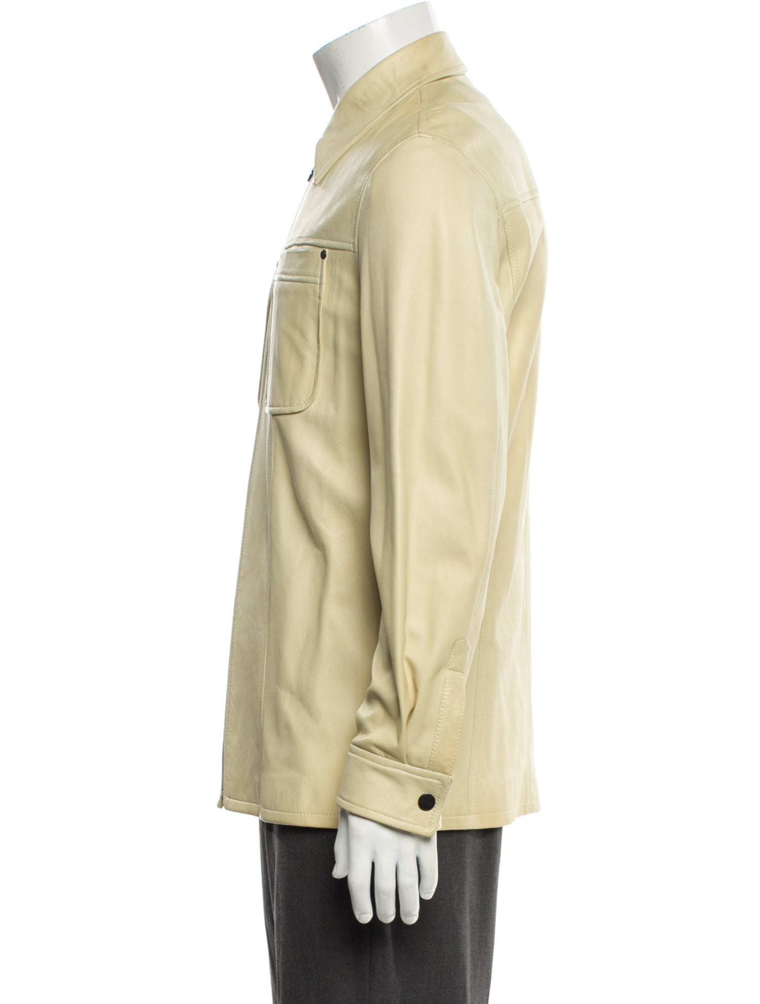 Salvatore Ferragamo Leather Trucker Jacket