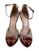 Salvatore Ferragamo Canvas Printed D'Orsay Pumps