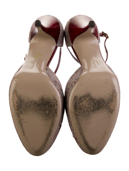 Salvatore Ferragamo Canvas Printed D'Orsay Pumps