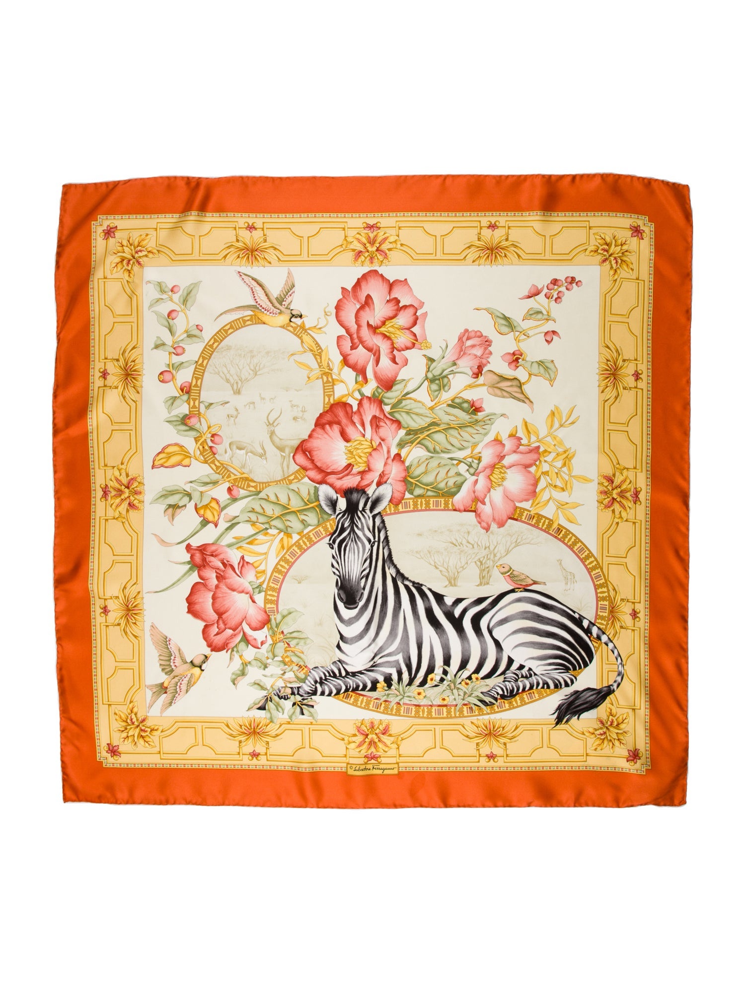 Salvatore Ferragamo Silk Printed Scarf