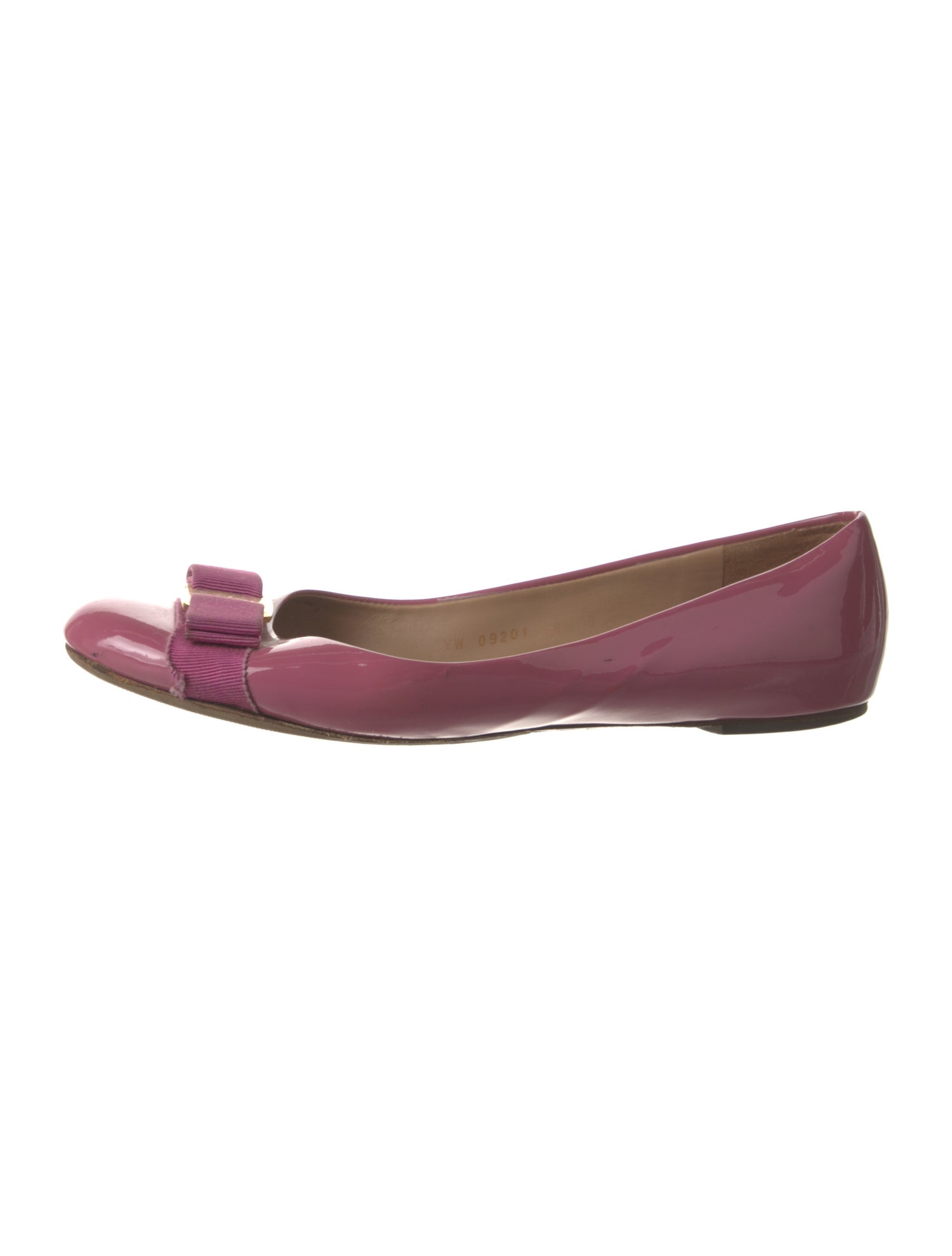 Salvatore Ferragamo Vara Bow Accent Patent Leather Ballet Flats