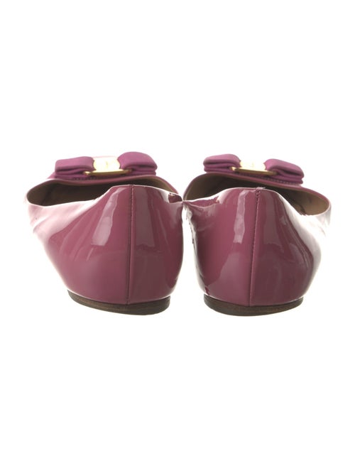 Salvatore Ferragamo Vara Bow Accent Patent Leather Ballet Flats