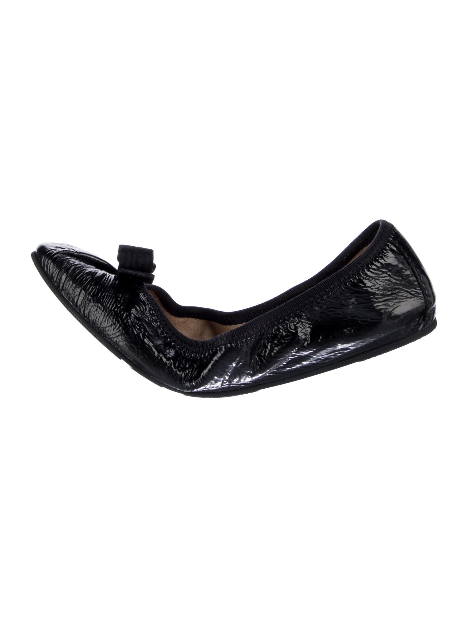 Salvatore Ferragamo Vara Bow Accent Leather Ballet Flats