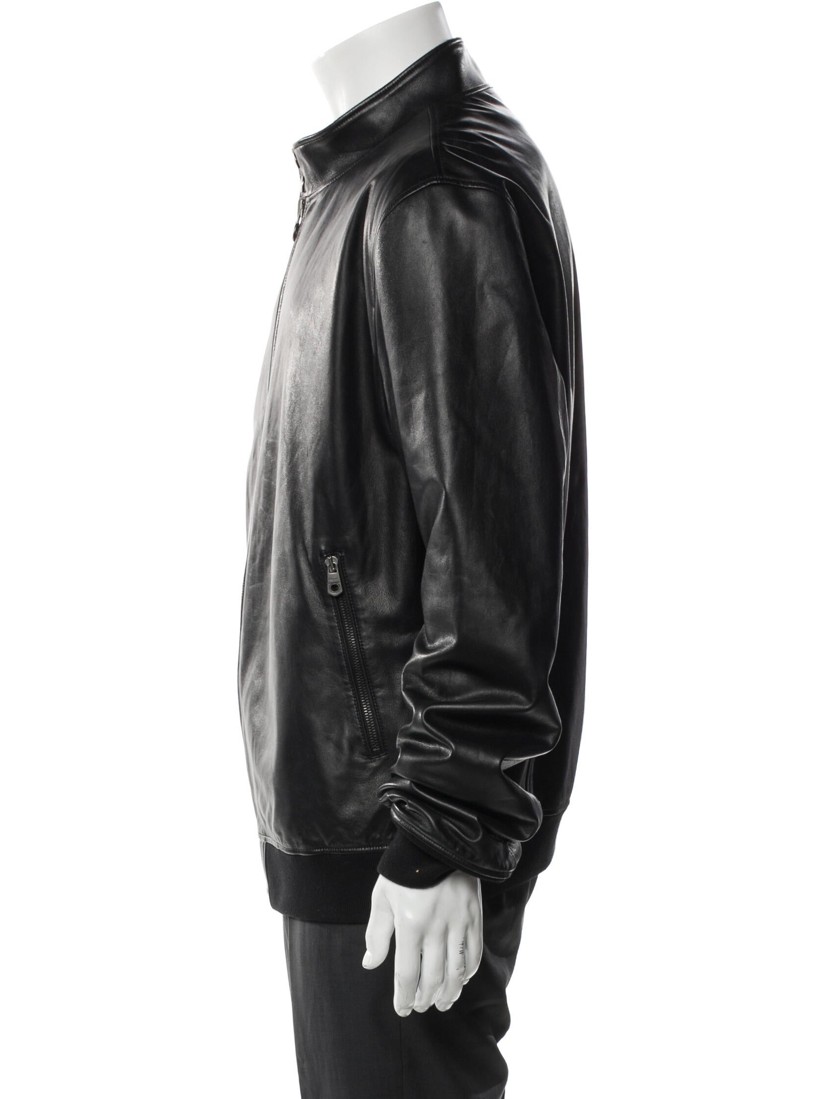 Salvatore Ferragamo Leather Moto Jacket