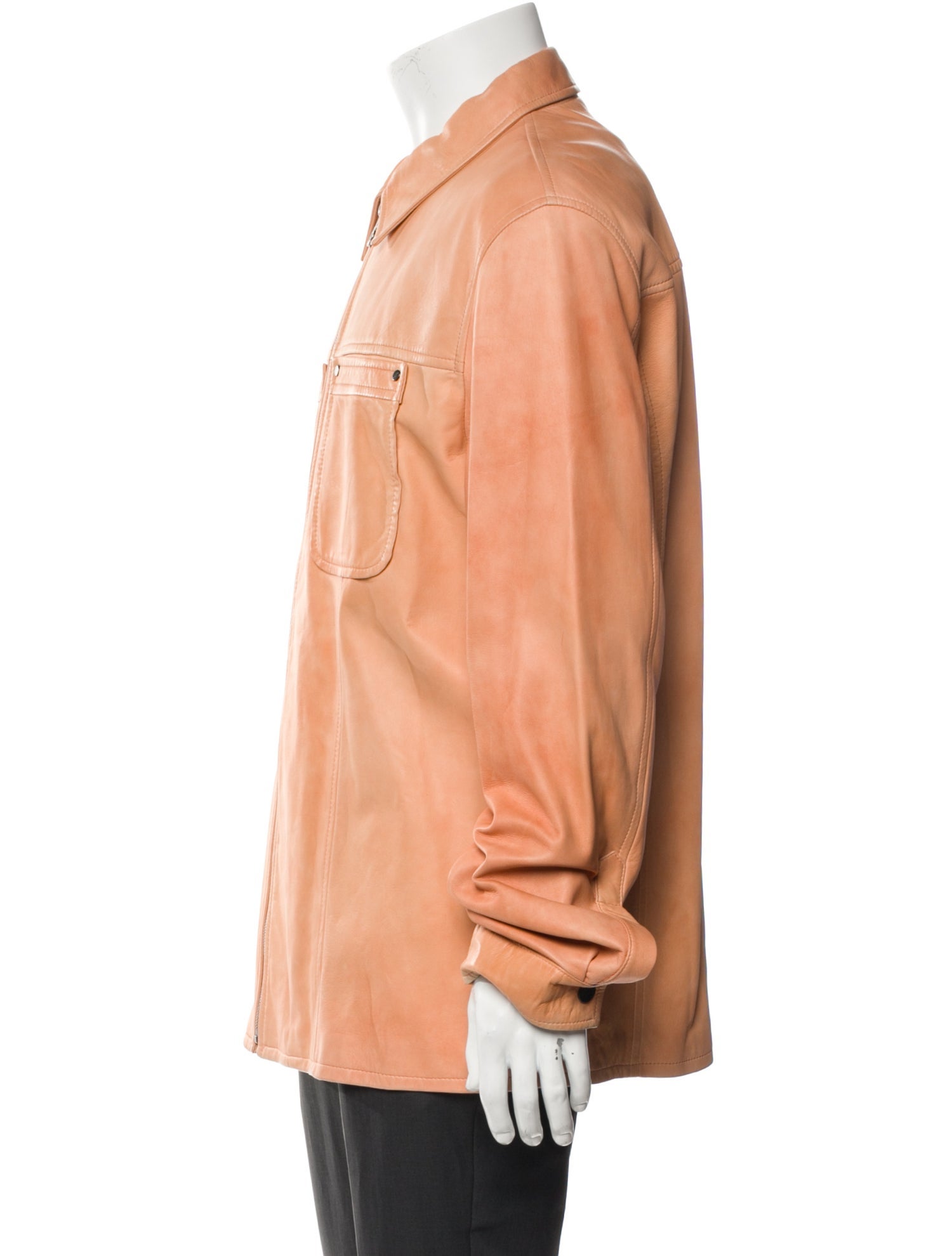 Salvatore Ferragamo Leather Trucker Jacket