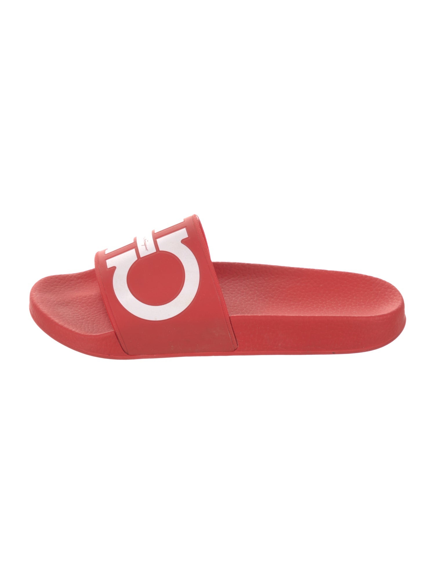 Salvatore Ferragamo Gancini Logo Rubber Slides