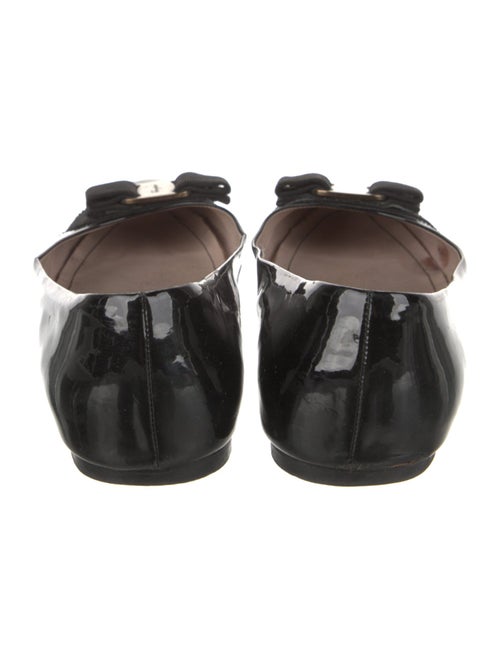 Salvatore Ferragamo Vara Bow Accent Patent Leather Ballet Flats