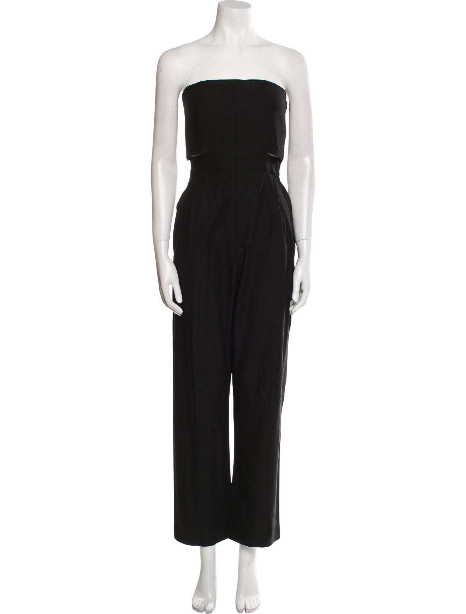 Salvatore Ferragamo Virgin Wool Strapless Jumpsuit