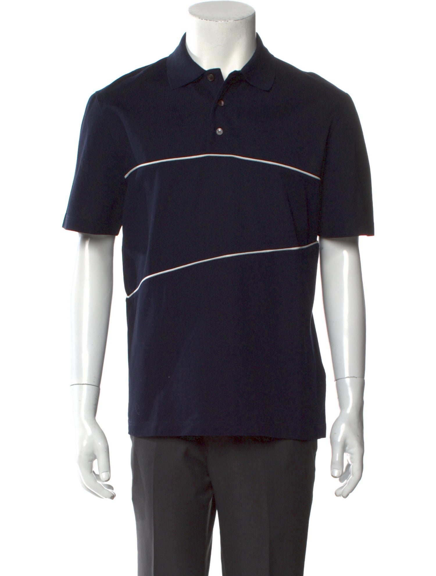 Salvatore Ferragamo Striped Collar Polo Shirt